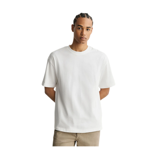 Camiseta Blanca de Cuello Redondo y Manga Corta para Hombre, 100% Algodón, Corte Regular, Color Sólido, Tejido Jersey - Product Image 1