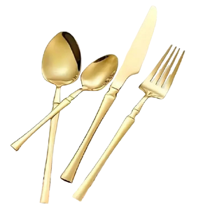 Custom Luxury Elegant Wedding Travel Mirror Polish Durable Reusable 4pcs <b>Knife</b> <b>Fork</b> Spoon Stainless Steel Cutlery <b>Set</b> - Product Image 4
