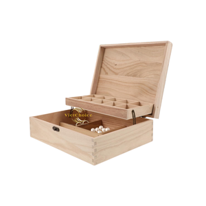 Traditional Wooden Jewelry <b>Box</b> Handmade Wooden Organizer for Rings and Necklaces - Product Image 4