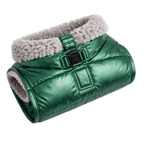 Ropa para mascotas con marca personalizada y etiqueta privada, chaquetas y abrigos acolchados para perros, ropa para perros hecha con tela brillante, abrigos con capucha. - Product Image 6