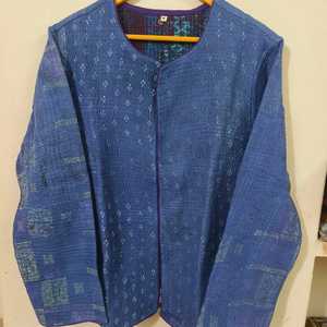 Retro Printed Batwing Sleeve Women's Jacket Round Neck Casual Patchwork <b>Cardigan</b> for Autumn - Product Image 2