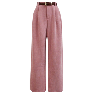 Pantalon chino en sergé pour femmes Pantalon d'affaires avec ceinture Étiquettes de marque Lot de stock du Vietnam - Product Image 5