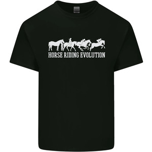 เสื้อยืดผ้าฝ้ายสำหรับผู้ชายลายม้าขี่แบบดั้งเดิม - Product Image 5