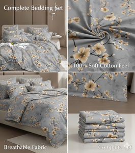 Juego de Sábanas Clásicas King Size, Sábana Ajustable con Bolsillos Profundos, Fundas de Almohada con Estampado de Rayas Elegantes, Uso en Hoteles y Hospitales, Microfibra 400TC - Product Image 5