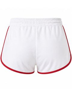 Shorts de sport pour femmes blancs et rouges, séchage rapide, respirants, pour la gym, le fitness, décontractés, été, vêtements de sport, taille élastique - Product Image 2