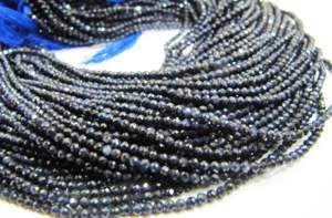 Cuentas facetadas de zafiro azul natural sin tratar de 2 mm, se venden por hebra de 13 pulgadas - Product Image 6