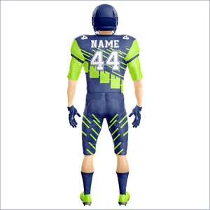 Uniforme de football américain professionnel, ensemble de maillot et de pantalon personnalisés pour équipe, impression par sublimation, respirant, gestion de l'humidité, extensible - Product Image 3