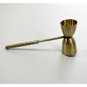 Jigger Doble de Latón Dorado de Alta Calidad con Asa, Taza Medidora de Vino Metálica, Herramientas de Bar, Uso Profesional para Bartenders - Product Image 1