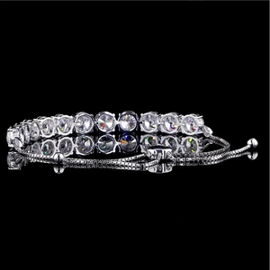 Pulsera de tenis ajustable con cadena y diamantes cultivados en laboratorio, certificados IGI, 11 quilates, oro de 14 quilates, color D-E, claridad VVS-VS, para mujer - Product Image 3