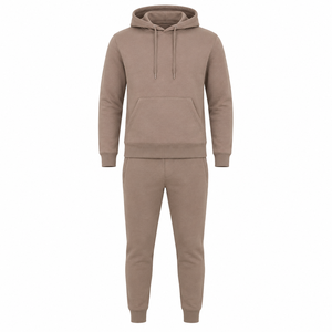 Professional Manufacture High Quality Men Hooded Casual Tracksuit Sets Breathable Windproof Printed Heavyweight 100% Cotton Plus - Product Image 1