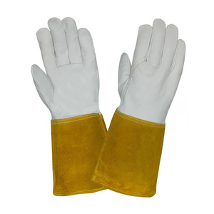 Gants de sécurité en cuir de chèvre et de vache de qualité supérieure, résistants à l'abrasion, pour la soudure TIG, la construction et la lutte contre les incendies - Product Image 1