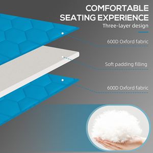 Set di Sedie a Sdraio Pieghevoli Reclinabili Blu Cielo Regolabili per Esterni, Arredamento da Giardino per il Relax - Product Image 4