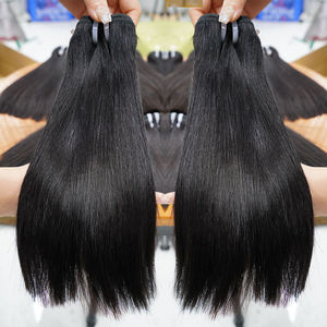 Cabello Virgen Indio en Trama, Cabello Humano Sin Procesar con Cutícula Alineada e Intacta, Sin Enredos, Liso - Product Image 4