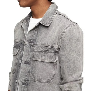 Blousons en jean pour hommes 2026, nouveau style tendance, vente en gros, avec logo frontal, haute qualité, 100% coton, décontracté, faible MOQ - Product Image 6