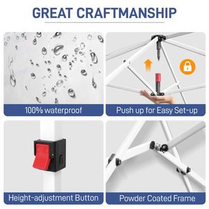 Gazebo da Esterno 10X10ft in Bianco, Elegante Pergola per Vivere all'Aperto - Product Image 3