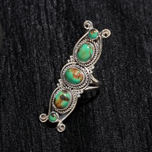 Bague Statement en Argent Sterling 925 de Haute Qualité avec Turquoise Bohème d'Arizona et Pierre Naturelle Somptueuse Sleeping Beauty – Bijou Magnifique - Product Image 3
