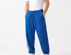 Men's Printing Sweat Bitton <b>Down</b> <b>Pants</b> Casual 100% Cotton Fleece Breathable Baggy Trouser Casual Ovesize Button <b>Down</b> Sweat <b>Pants</b> - Product Image 2