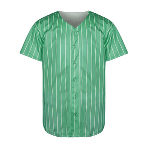 Uniformes de Béisbol Personalizados al por Mayor, Camisetas de Béisbol Transpirables de Poliéster con Botones y Manga Corta - Product Image 5