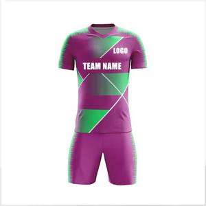 ชุดฟุตบอลพิมพ์ลายแบบรีดร้อนสีเขียวน้ำเงินขาว Kelly ขายส่ง ไซส์ผู้ใหญ่ ผ้าและแบบสั่งทำได้ - Product Image 5