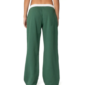 Pantalones de chándal de invierno personalizados al por mayor de fábrica, de alta calidad, de corte regular, con ribete, para mujer, de pierna recta y talla grande - Product Image 5