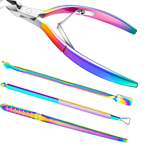 Professional Beauty <b>Nail</b> Clipper <b>Kit</b> for Men 2pcs Steel Cuticle Nippers and <b>Nail</b> Pusher Manicure Pedicure Tool Set Wholesale - Product Image 2