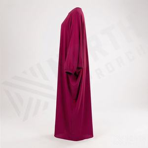 2025 OEM Kimono Outwear Abaya High Stretch Soft Thicker Polyester Fabric Muslim Women V Neck Long Sleeve Party Ramadan Wedding - Product Image 3