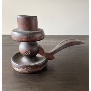Porte-bougies en bois de Sheesham en gros |   Artisanat rustique brun sculpté à la main en gros - Product Image 4