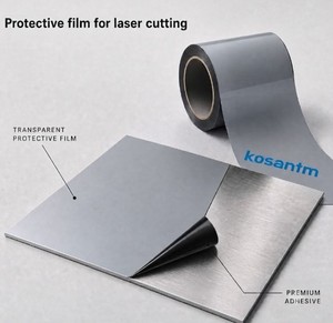 Film de protection laser en PE, adhésif acrylique, film opaque souple pour découpe laser, surface de tôle en acier inoxydable, aluminium, métal - Product Image 1
