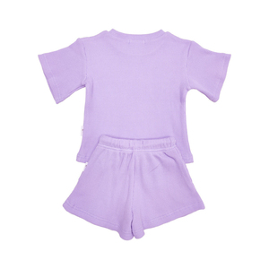 Shorts Bermuda en toile de coton rose pour homme, taille mi-haute élastique, couleur unie, tricoté, respirant, poches, 220g, logo frontal - Product Image 3