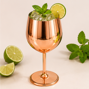 Copa de Vino de Metal Irrompible de Alta Calidad al por Mayor con Acabado de Cobre de Lujo para Decoración de Fiestas y Bodas - Product Image 2
