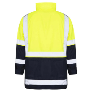 <b>Hi</b> <b>Vis</b> Custom Reflective Safety Construction Wear Pocket Long Sleeves <b>Waterproof</b> Cotton Hoodie Unisex Insulated <b>Jackets</b> - Product Image 2