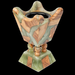 Faizacraft Premium Resin Wood Incense Burner Bakhoor Holder Arabic Oud Fragrance Eco-Friendly Religious Home Ramadan <b>Eid</b> - Product Image 1