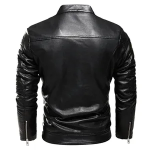 New Arrival 2026 <b>Men</b> Genuine Leather Canvas Winter <b>Jacket</b> Premium Quality Waterproof Breathable Front for Fashion Biker Style - Product Image 2