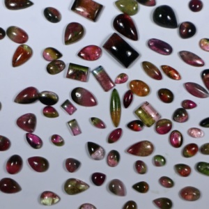 Lote de Turmalina Bicolor Natural en Forma de Cabujón, Gemas Sueltas de Alta Calidad para Joyería, PANJSHIR GEMS - Product Image 3