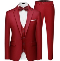 Costume de luxe italien respirant et classique pour homme, coupe ajustée, 3 pièces (blazer, pantalon, gilet), idéal pour mariage et soirée, grandes tailles