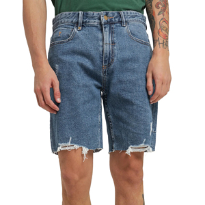 Shorts de Mezclilla Personalizados para Hombre, Estilo Urbano, Corte Holgado, Tejido Grueso, Lavado Vintage y Diseño Multigráfico - Product Image 4