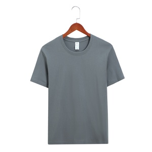 T-shirt à manches courtes pour homme, 100% coton biologique, couleur unie, col rond, coupe classique, tissu tricoté décontracté, disponible en plusieurs couleurs - Product Image 6