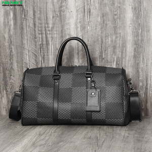 Large Capacity 15L Custom Logo <b>PVC</b> Leather Duffel Bag Men's Travel Tote with Tag Solid Color Customizable Design Waterproof - Product Image 5