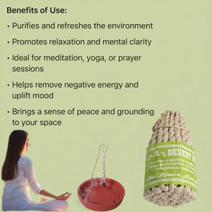 Handmade in Nepal Desert Rose Incense Set 6 Natural Sal Gokul Dhoop Aroma Burning Lokta <b>Paper</b> with Gentle Burning Wick - Product Image 5