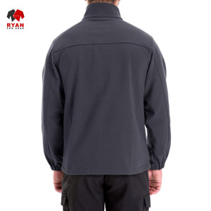 แจ็คเก็ตซอฟต์เชลล์ดีไซน์พิเศษสำหรับผู้ชาย ยี่ห้อ Ryan Pro Gear แบบซิป พร้อมโลโก้สั่งทำได้ ทรงปกติ สีพื้น - Product Image 6