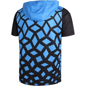 เสื้อฮู้ดแขนสั้นแบบสวมหัวสำหรับผู้ชาย Pullonsy ผ้าแห้งเร็ว น้ำหนักเบา ไซส์ XXS-XL แบบมีซิปและกันยับ - Product Image 1