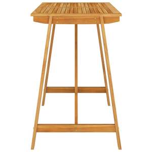 Conjunto de Bar para Jardín Mediano con Cubiertas Removibles de Madera de Acacia Sólida Gris, Muebles de Patio - Product Image 5