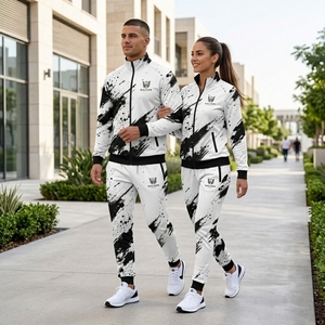 Wholesale All Over Print Sublimation Tracksuit Custom Sportswear Jacket <b>Pants</b> Set for Teams Gym Training Fitness and Casual Wear - Product Image 5