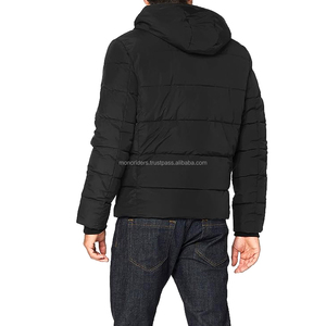 Blouson d'hiver matelassé pour homme OEM, tendance, col montant uni, décontracté, coupe bomber, à capuche, imperméable, coupe-vent, style urbain - Product Image 5