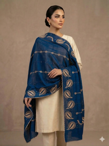 Hiyab de Algodón para Mujer, Estilo Dubái, Bordado Floral con Pedrería, 2.23m, Transpirable, para Uso Diario, Proveedor Mayorista Islámico - Product Image 3