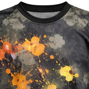 Camiseta de Paintball con Camuflaje Digital, Diseño Neon Splash, Sublimación, Manga Larga, Transpirable, Logotipo Frontal en Malla, Secado Rápido, Ropa de Equipo - Product Image 5