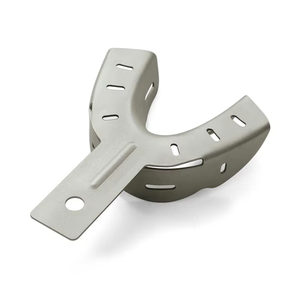 Plateau d'empreinte perforé Azicon - Plateau d'empreinte orthodontique supérieur et inférieur en acier inoxydable réutilisable et autoclavable pour laboratoire dentaire - Product Image 5