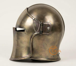 Casque de Chevalier Médiéval en Acier, Style Croisé avec Barbuta, Finition Antique pour Reconstitutions Historiques et Expositions - Product Image 2