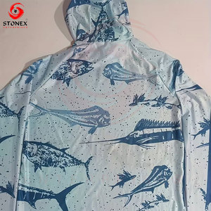 Sweat à capuche de pêche avec masque facial, protection UV UPF 50+, léger, pour sports de plein air, logo personnalisé - Product Image 2