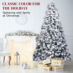 Albero di Natale in PVC Floccato di Alta Qualità, 180 cm, con 1202 Rami Realistici, Albero Aperto a 360°, Personalizzabile per Uso Esterno - Product Image 5
